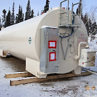 75,000 L diesel Envirotank in place at the Mon Property