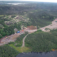 Aerial view of Mon site, 2021