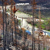 View North from A Zone to Tent Camp 2024